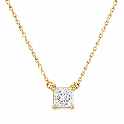 The Amélie Princess-Cut Moissanite Necklace