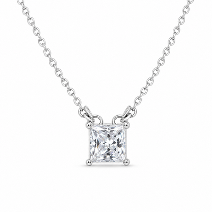 The Amélie Princess-Cut Moissanite Necklace