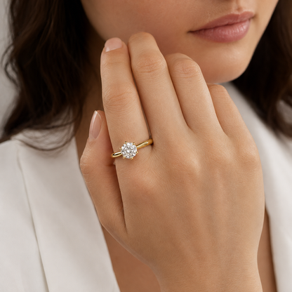 The Élodie Moissanite Solitaire Ring