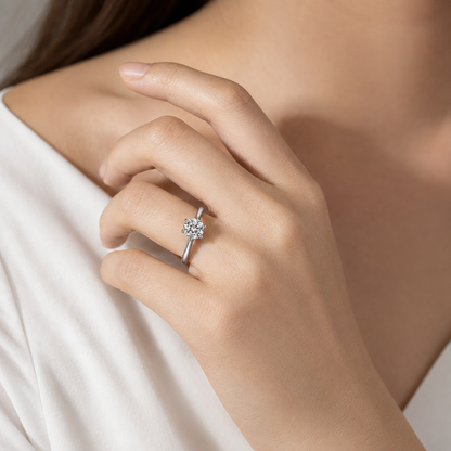 The Élodie Moissanite Solitaire Ring