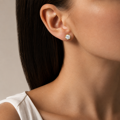 Solitaire Stud Earrings