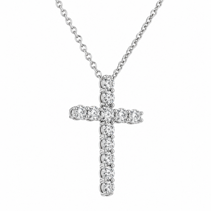 The Lucien Moissanite Cross Necklace