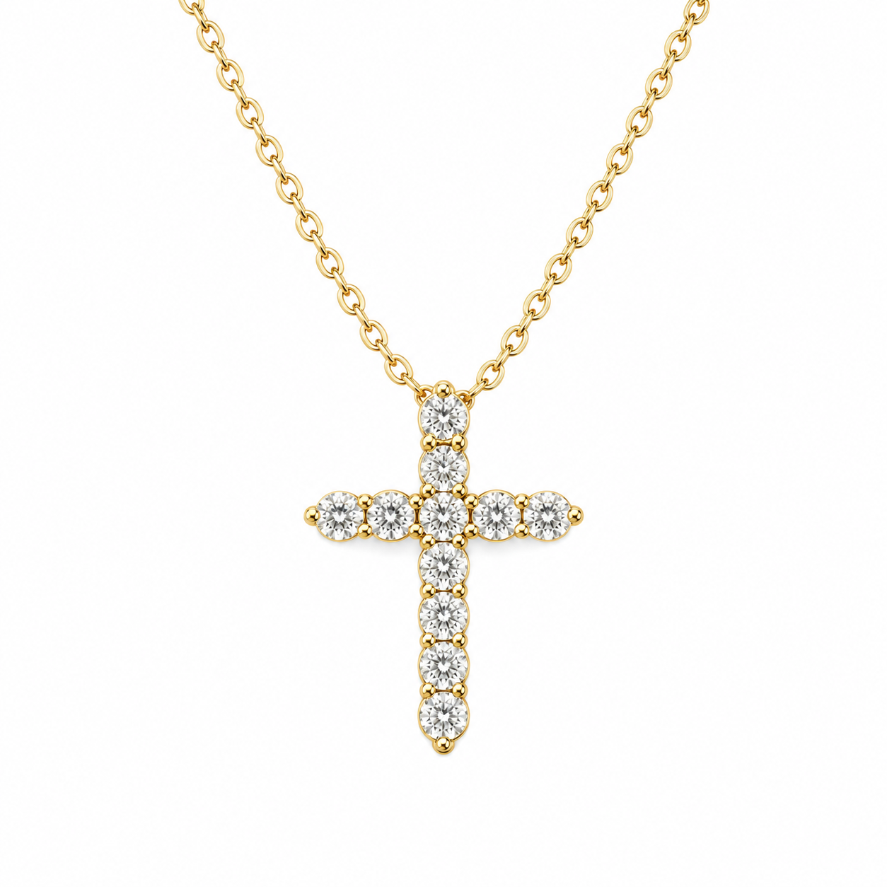 The Lucien Moissanite Cross Necklace
