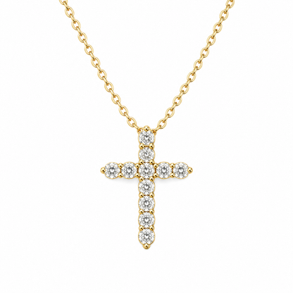 The Lucien Moissanite Cross Necklace