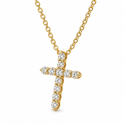 The Lucien Moissanite Cross Necklace