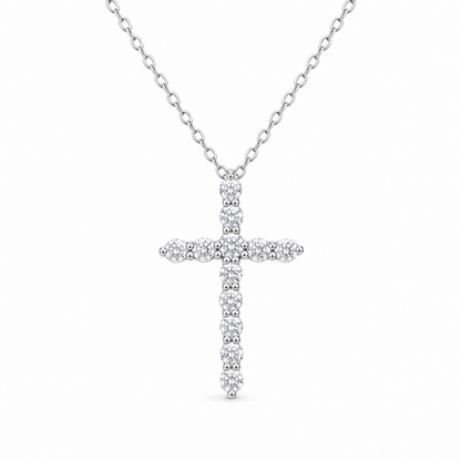 The Lucien Moissanite Cross Necklace