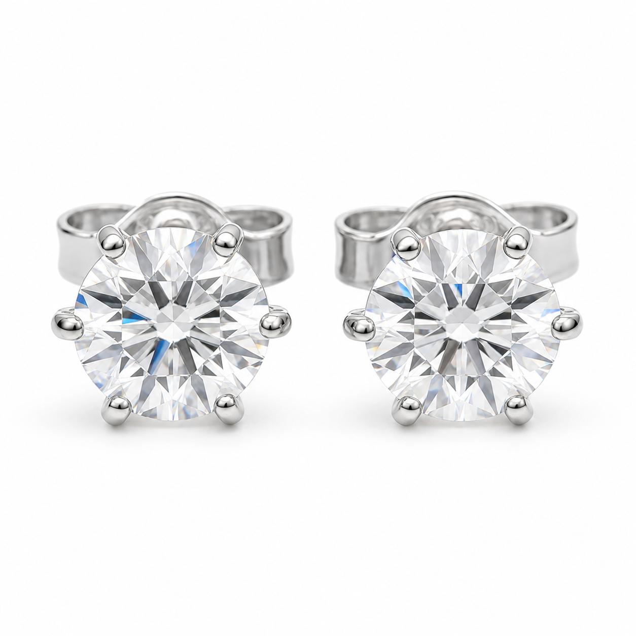 Solitaire Stud Earrings