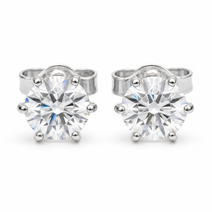 Solitaire Stud Earrings