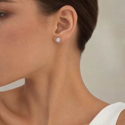 Solitaire Stud Earrings
