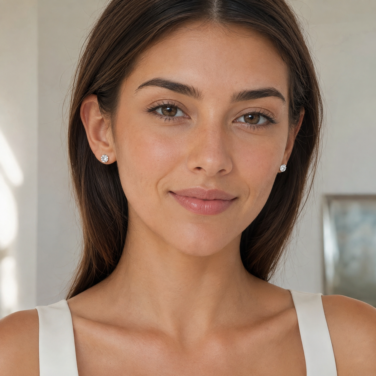Solitaire Stud Earrings