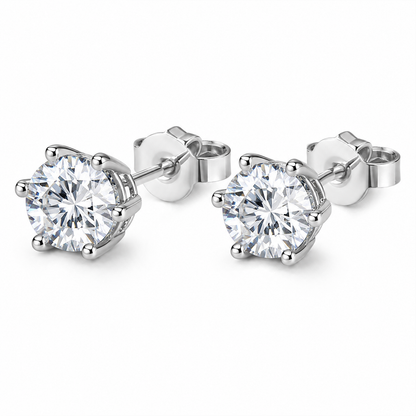 Solitaire Stud Earrings